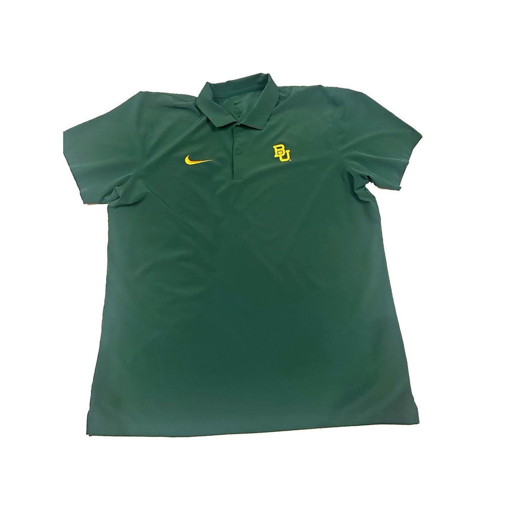 Nike Baylor Bears Dri-FIT Sideline Polo Shirt Green Men's XL